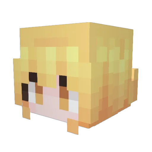 baoluoker Minecraft avatar head, 3D render