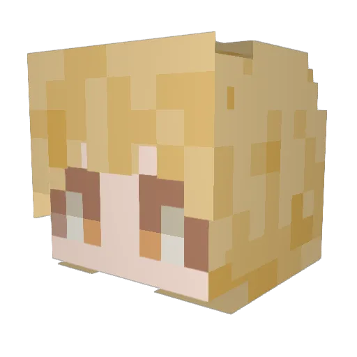 baoziwu2 Minecraft avatar head, 3D render