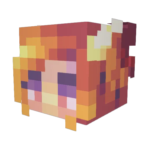 bappo__ Minecraft avatar head, 3D render