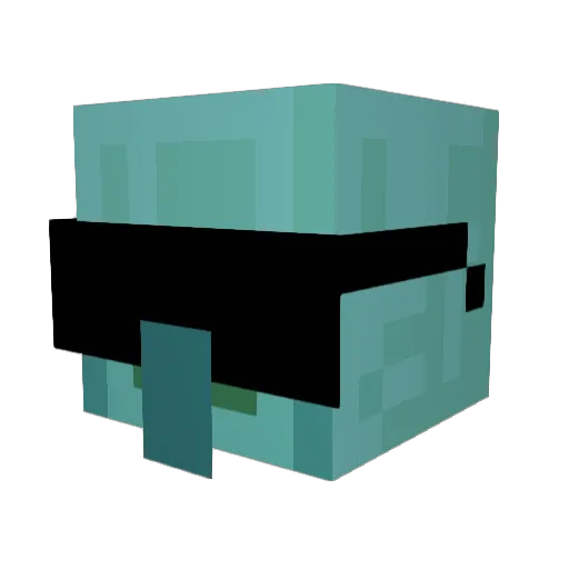 bappou Minecraft avatar head, 3D render