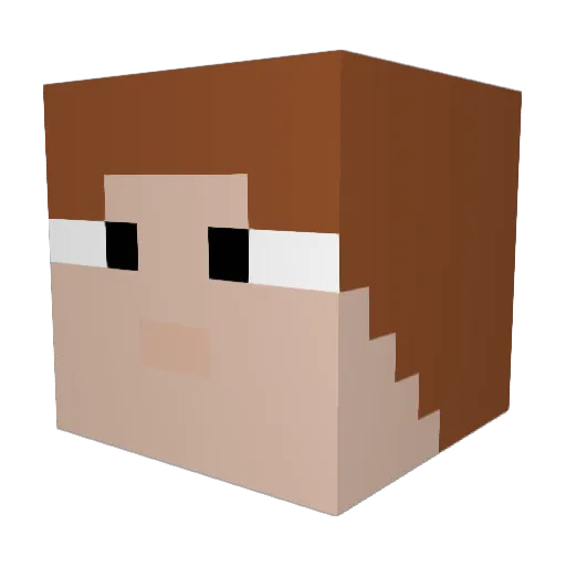 baps48 Minecraft avatar head, 3D render