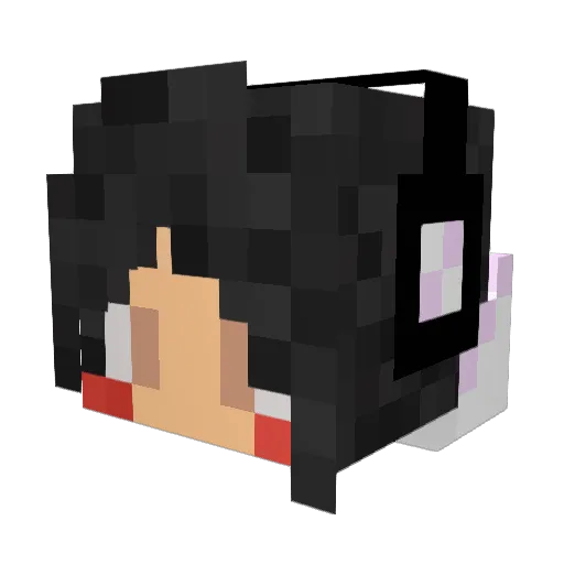 barakyou Minecraft avatar head, 3D render