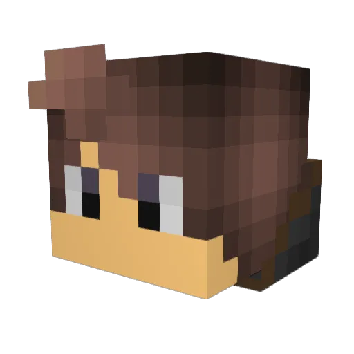 baranokumus Minecraft avatar head, 3D render