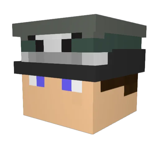 barbakillen Minecraft avatar head, 3D render