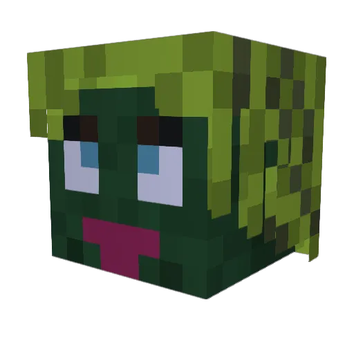 barbarian_potato Minecraft avatar head, 3D render