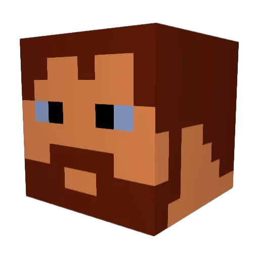barbaricHobbit Minecraft avatar head, 3D render
