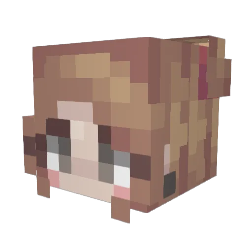 barbawired Minecraft avatar head, 3D render