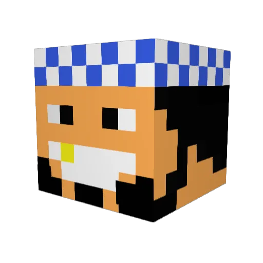 barbed1324 Minecraft avatar head, 3D render