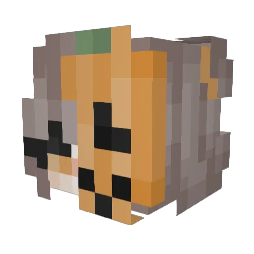 barberini Minecraft avatar head, 3D render