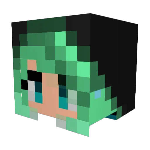 barbidou66 Minecraft avatar head, 3D render
