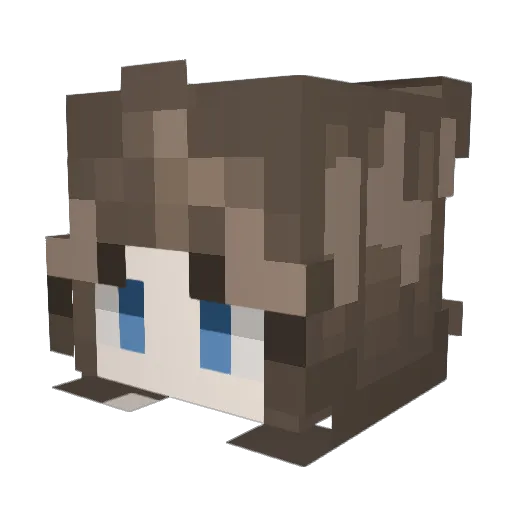 barbiebody Minecraft avatar head, 3D render
