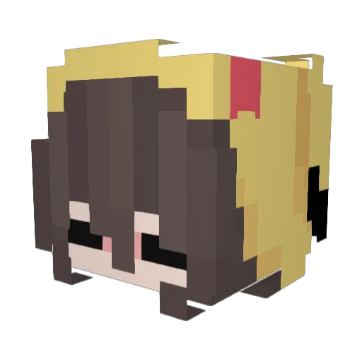 barbonnee Minecraft avatar head, 3D render