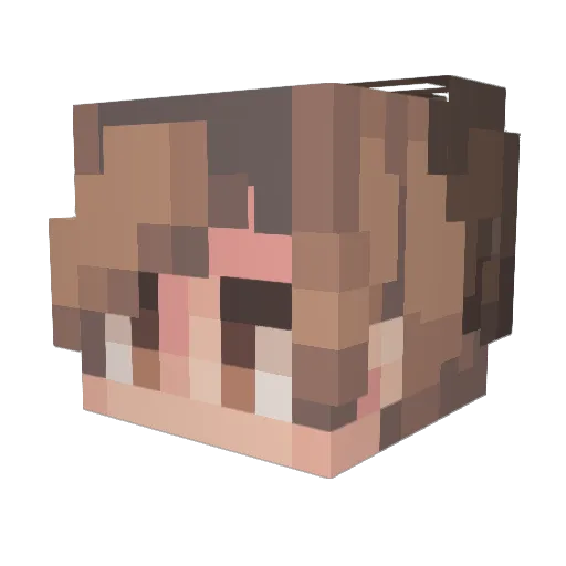 barcelonafutbol Minecraft avatar head, 3D render