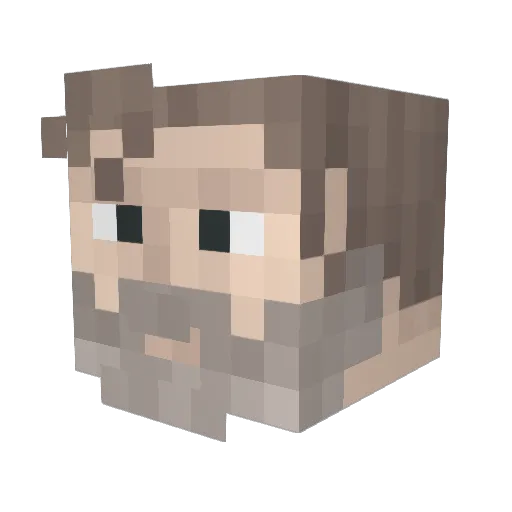 bardore Minecraft avatar head, 3D render