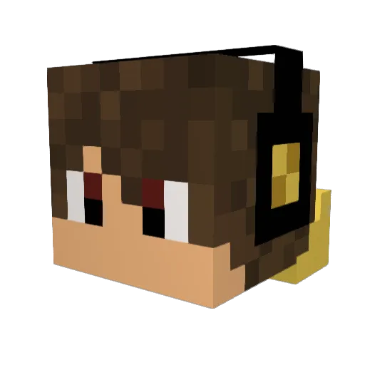 bardx Minecraft avatar head, 3D render
