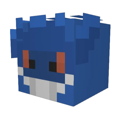 barebrutus Minecraft avatar head, 3D render