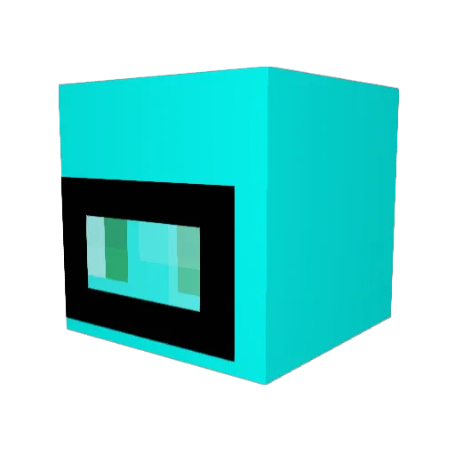 barebyh_ Minecraft avatar head, 3D render