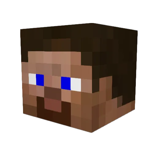 barefootguru Minecraft avatar head, 3D render