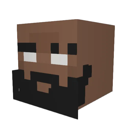 baret0 Minecraft avatar head, 3D render