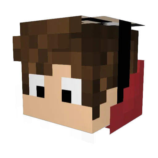 barinhoo Minecraft avatar head, 3D render