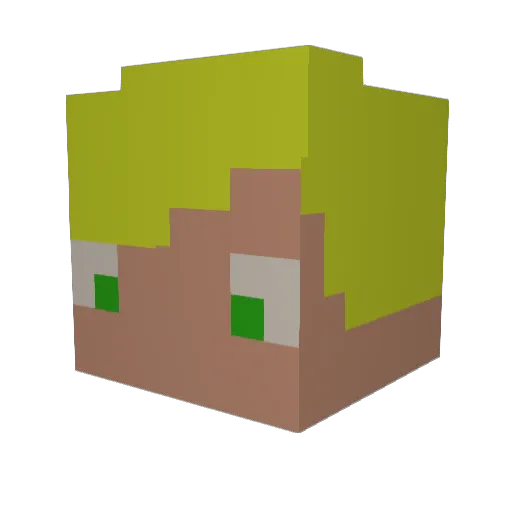 barisdragon Minecraft avatar head, 3D render