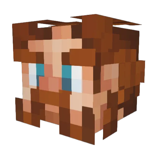 barlo_mung Minecraft avatar head, 3D render