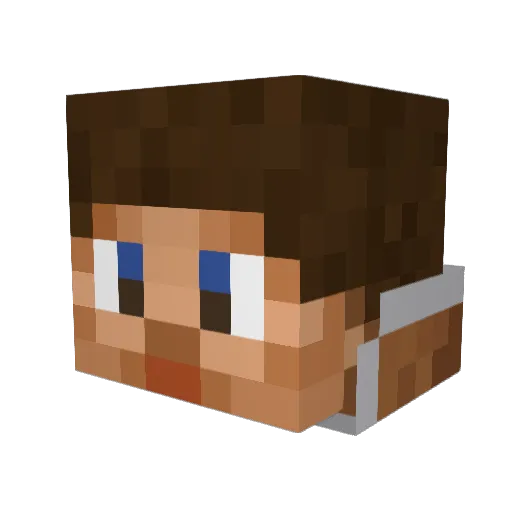 barlug Minecraft avatar head, 3D render