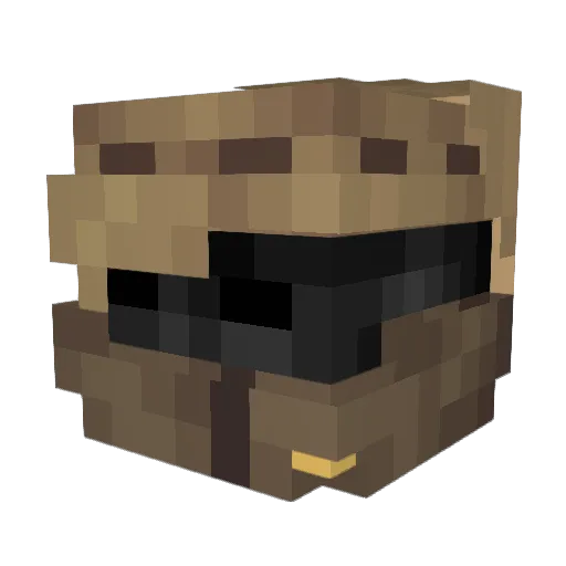 barmister Minecraft avatar head, 3D render
