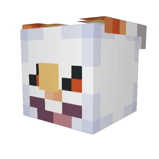 baroot Minecraft avatar head, 3D render