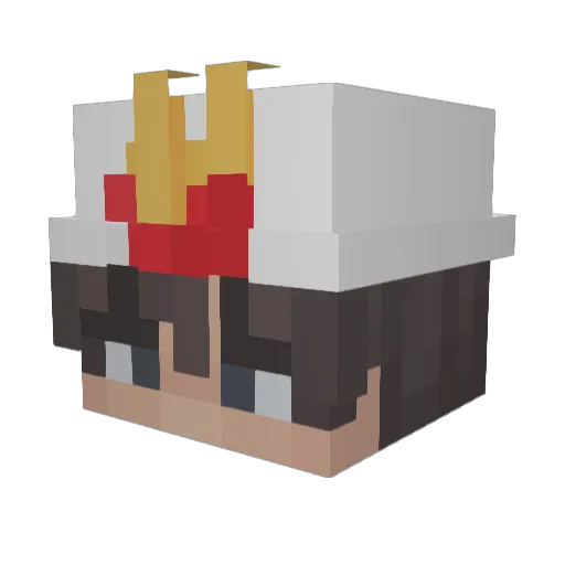 baroz Minecraft avatar head, 3D render