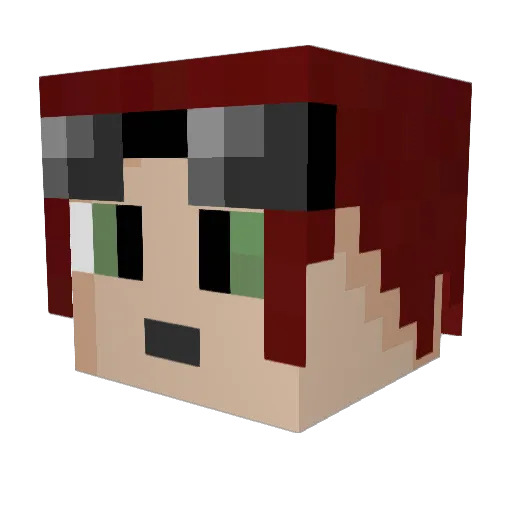 barric Minecraft avatar head, 3D render