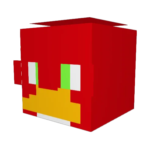 barrv Minecraft avatar head, 3D render