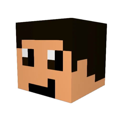 barryoso Minecraft avatar head, 3D render