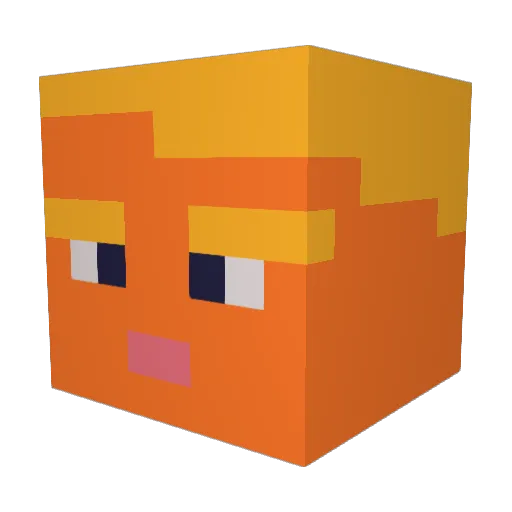 bart_cornelissen Minecraft avatar head, 3D render