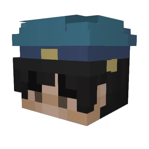 bartepos Minecraft avatar head, 3D render
