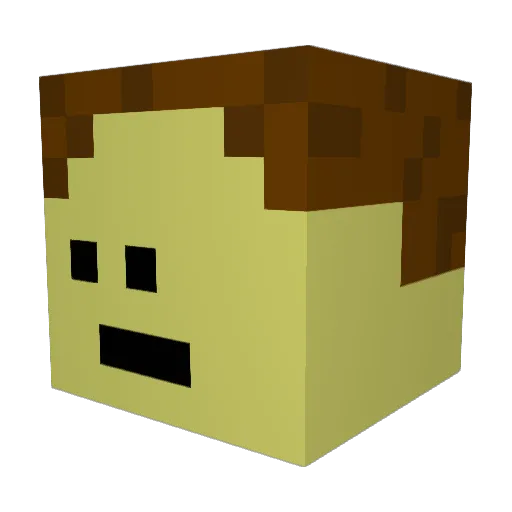 bartrr Minecraft avatar head, 3D render