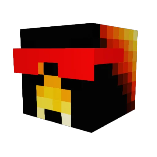 bartur Minecraft avatar head, 3D render