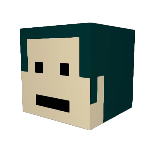 barubaru33 Minecraft avatar head, 3D render