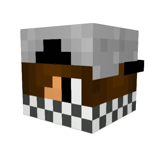 baryar Minecraft avatar head, 3D render