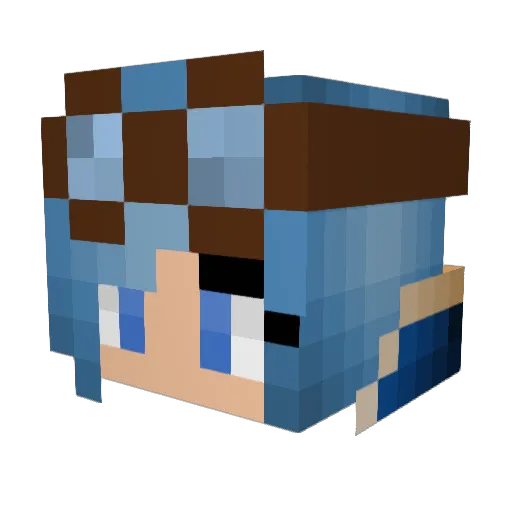 baryte2 Minecraft avatar head, 3D render