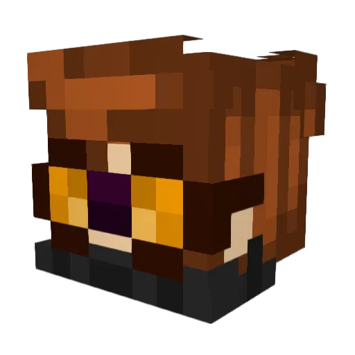 basaditaxd Minecraft avatar head, 3D render