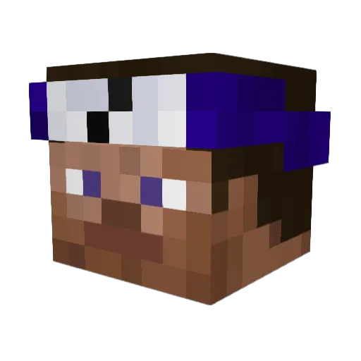 basafoke Minecraft avatar head, 3D render