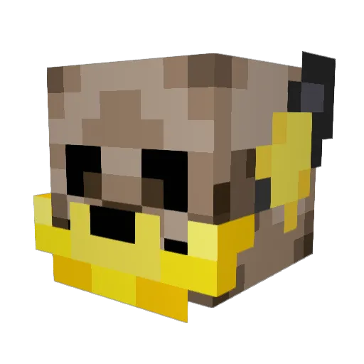 basalgolem Minecraft avatar head, 3D render