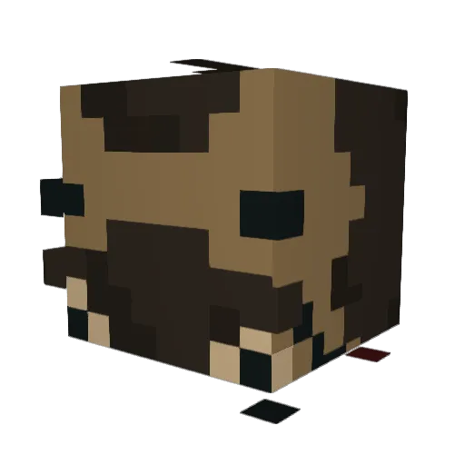 basalt_shark Minecraft avatar head, 3D render