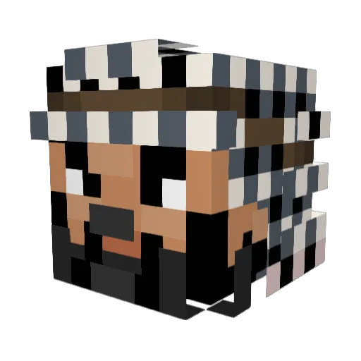 basdnh Minecraft avatar head, 3D render