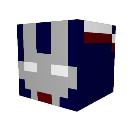 baseballisabeast Minecraft avatar head, 3D render