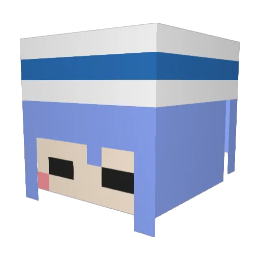 based0 Minecraft avatar head, 3D render