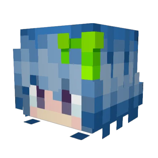 basedSkeleton Minecraft avatar head, 3D render
