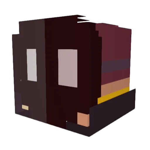 based_am Minecraft avatar head, 3D render