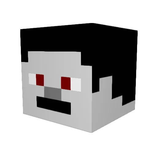 baselead Minecraft avatar head, 3D render